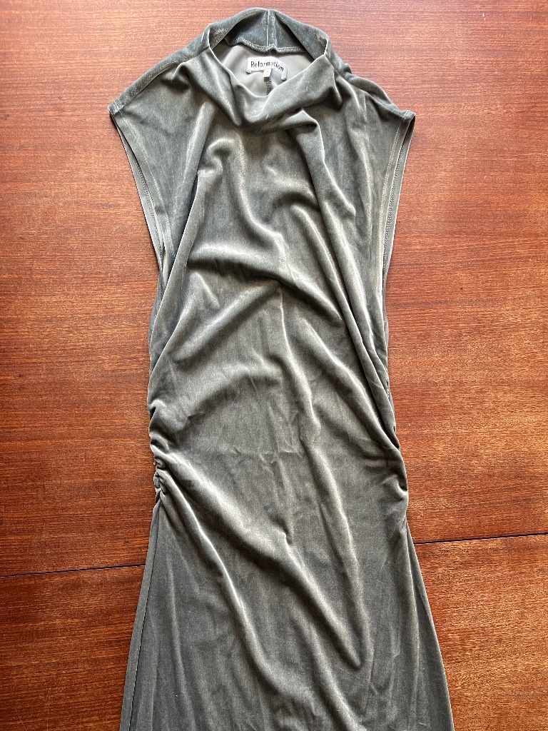 Reformation Alden Velvet Mini Dress